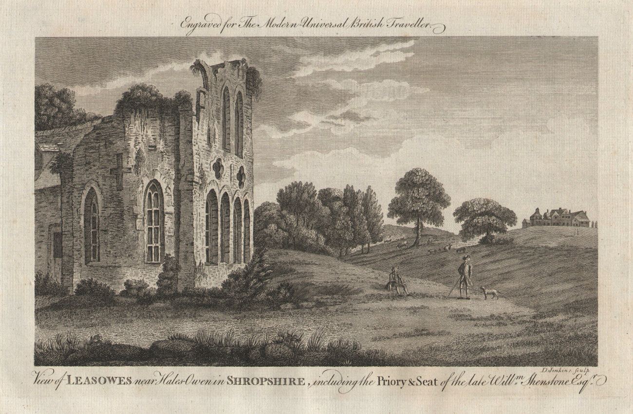 Leasowes, near Halesowen, Shropshire. Priory & Shenstone's seat. BURLINGTON 1779