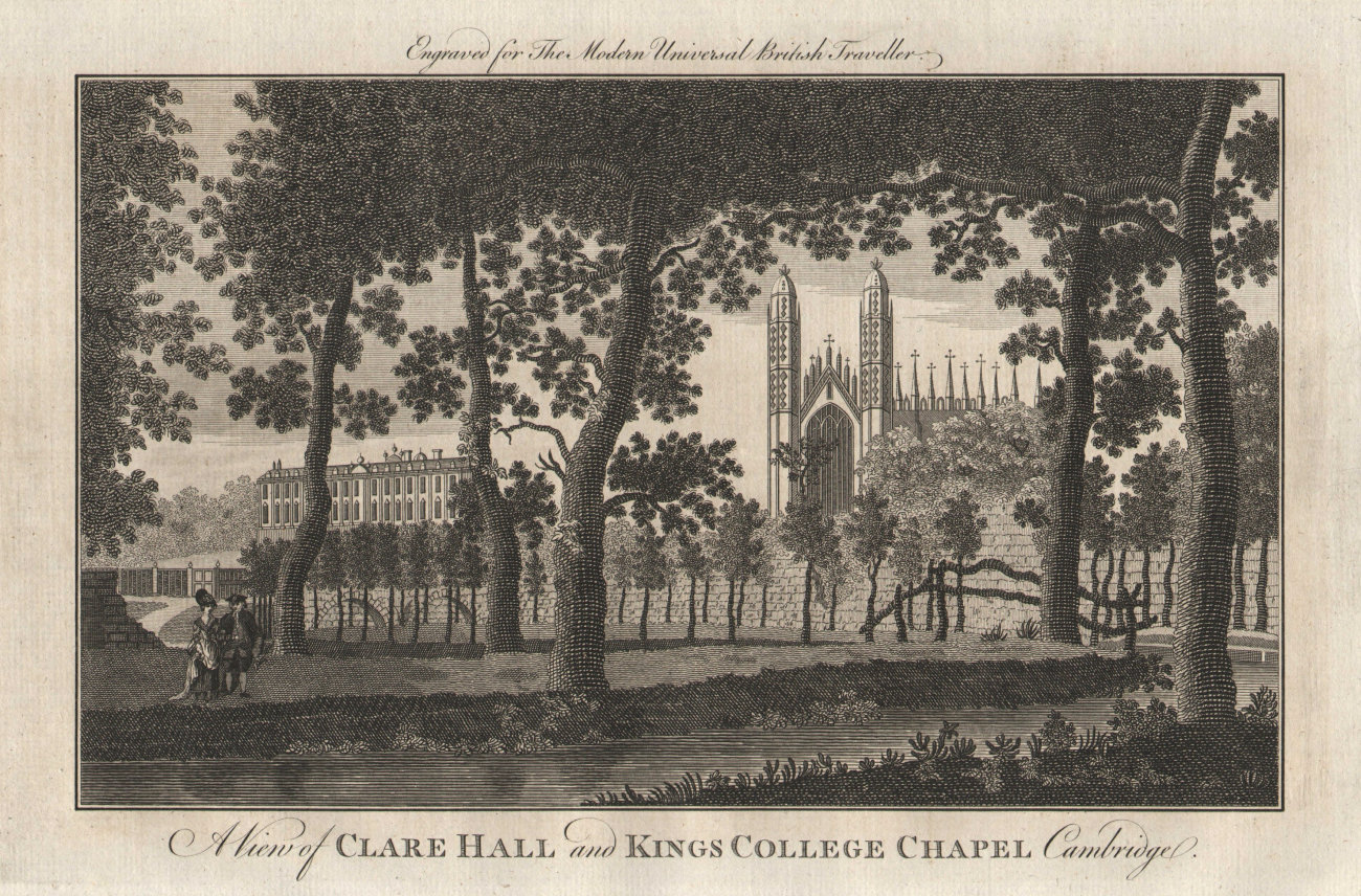 Associate Product Clare College & Kings College Chapel, Cambridge. Cambridgeshire. BURLINGTON 1779
