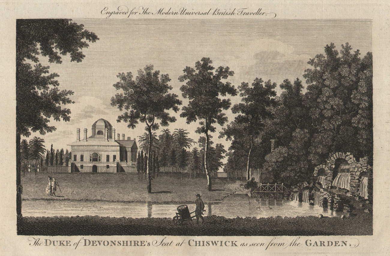 Chiswick House from the garden. Duke of Devonshire. London. BURLINGTON 1779