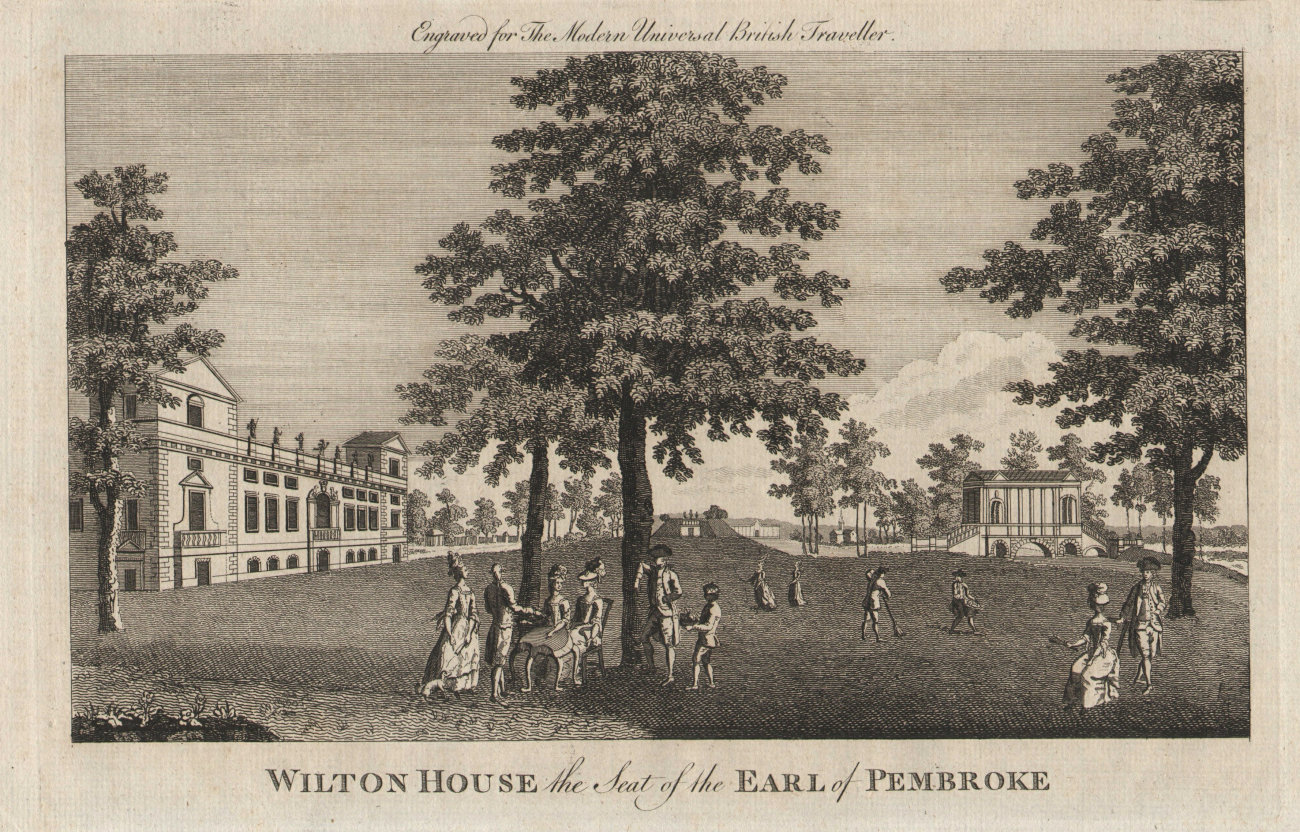 Associate Product Wilton House, seat of the Earl of Pembroke. Salisbury, Wiltshire BURLINGTON 1779