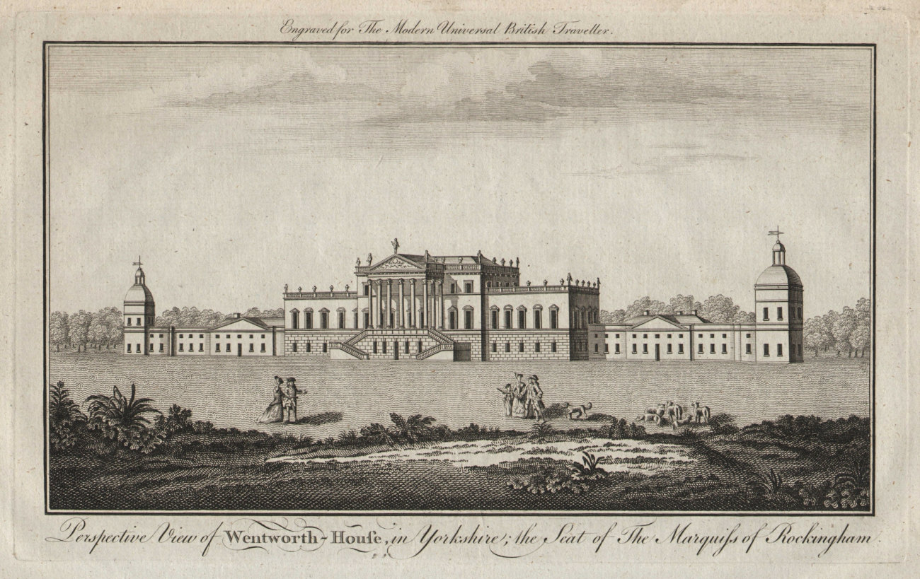 Wentworth Woodhouse, Yorkshire. Marquis of Rockingham. BURLINGTON 1779 print