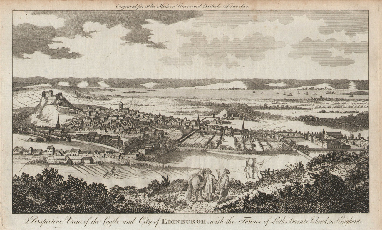 View of Edinburgh, Leith, Burntisland & Kinghorn. Firth of Forth. MURRAY 1779