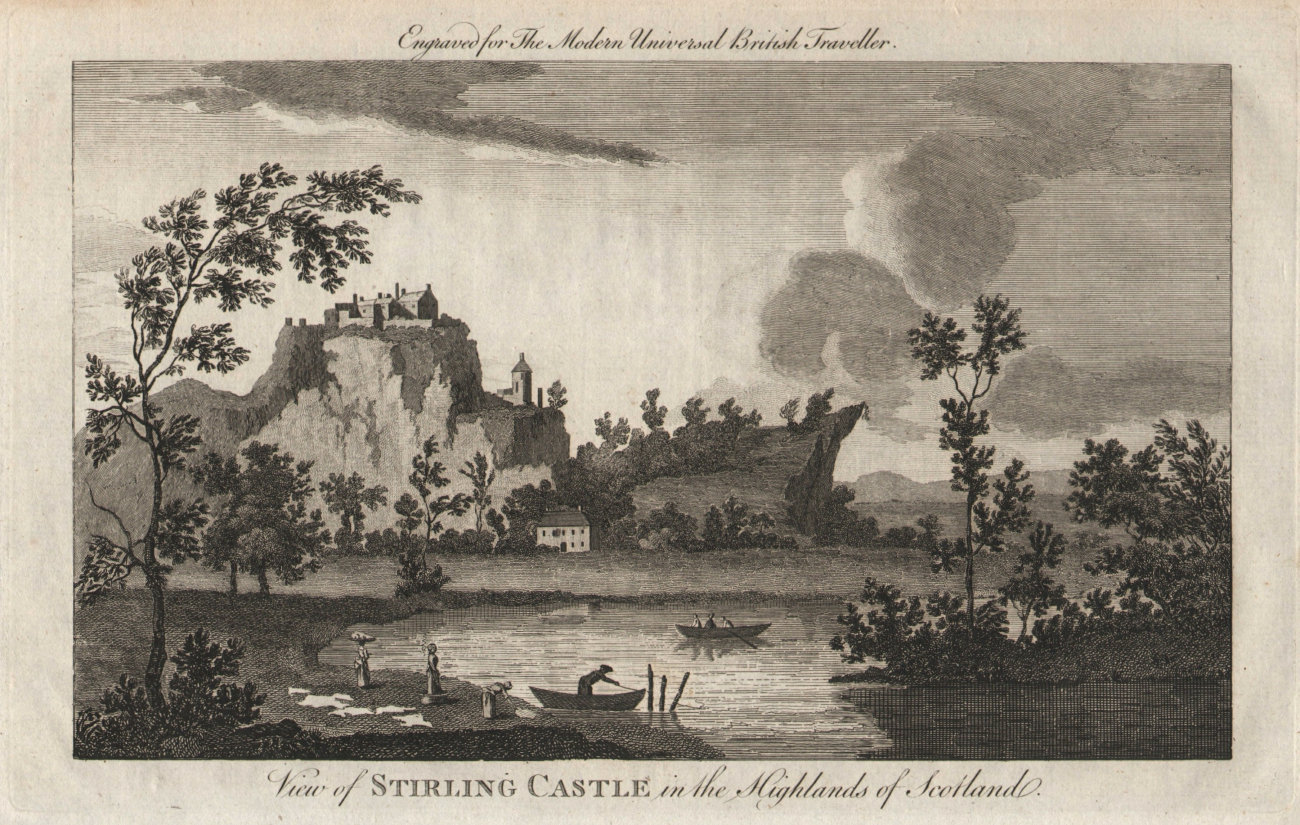 Associate Product View of Stirling Castle in the Highlands of Scotland. MURRAY 1779 old print
