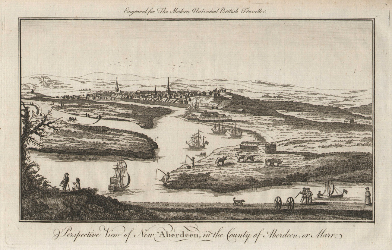 Perspective view of New Aberdeen. Aberdeenshire or Marr. Scotland. MURRAY 1779