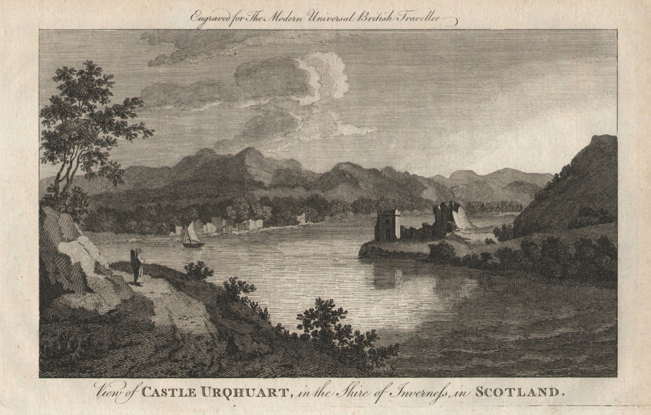 View of Castle Urquhart, Loch Ness, Inverness-shire, Scotland. MURRAY 1779