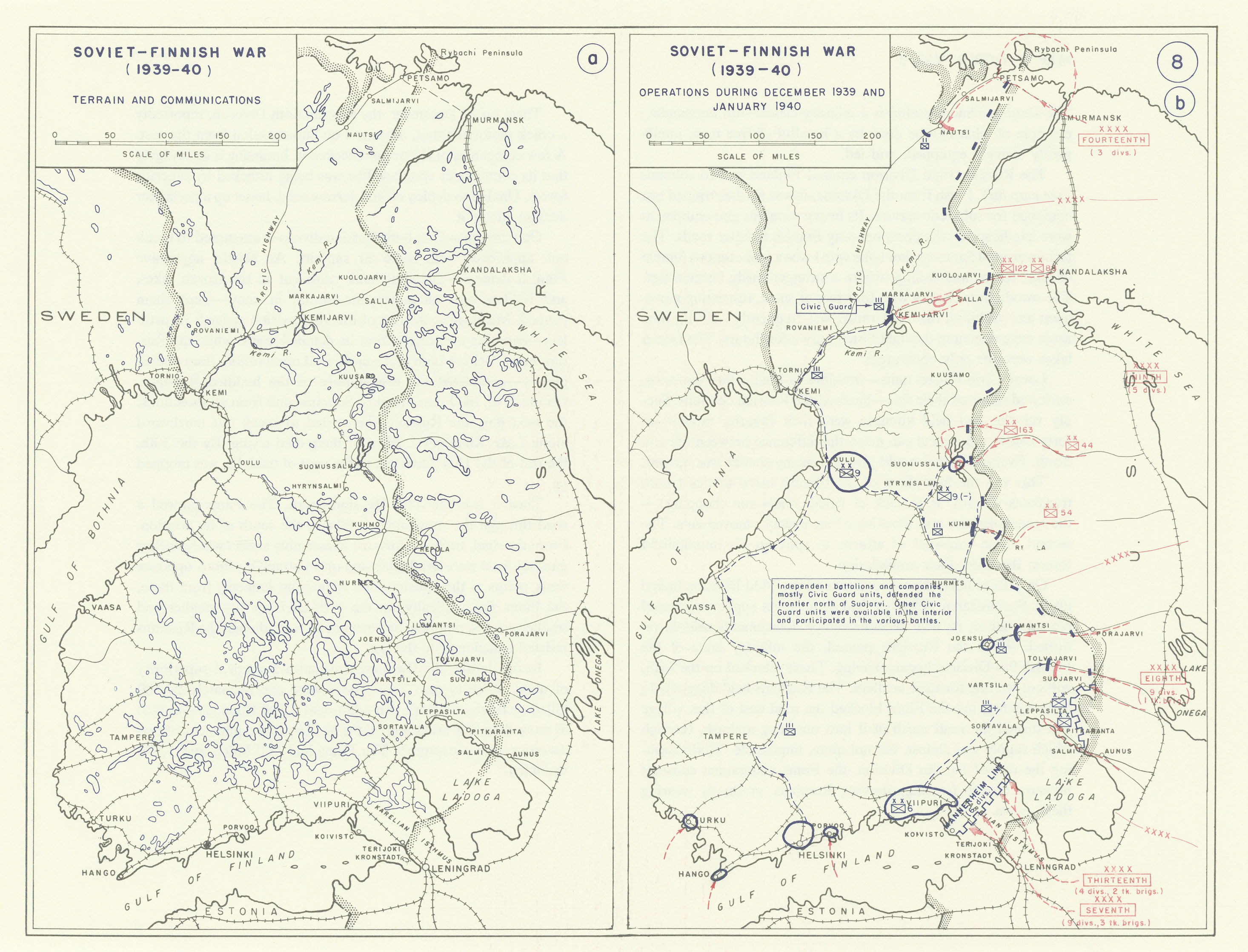 World War 2. Soviet-Finnish Winter War Dec 1939-Jan 1940. Terrain 1959 old map