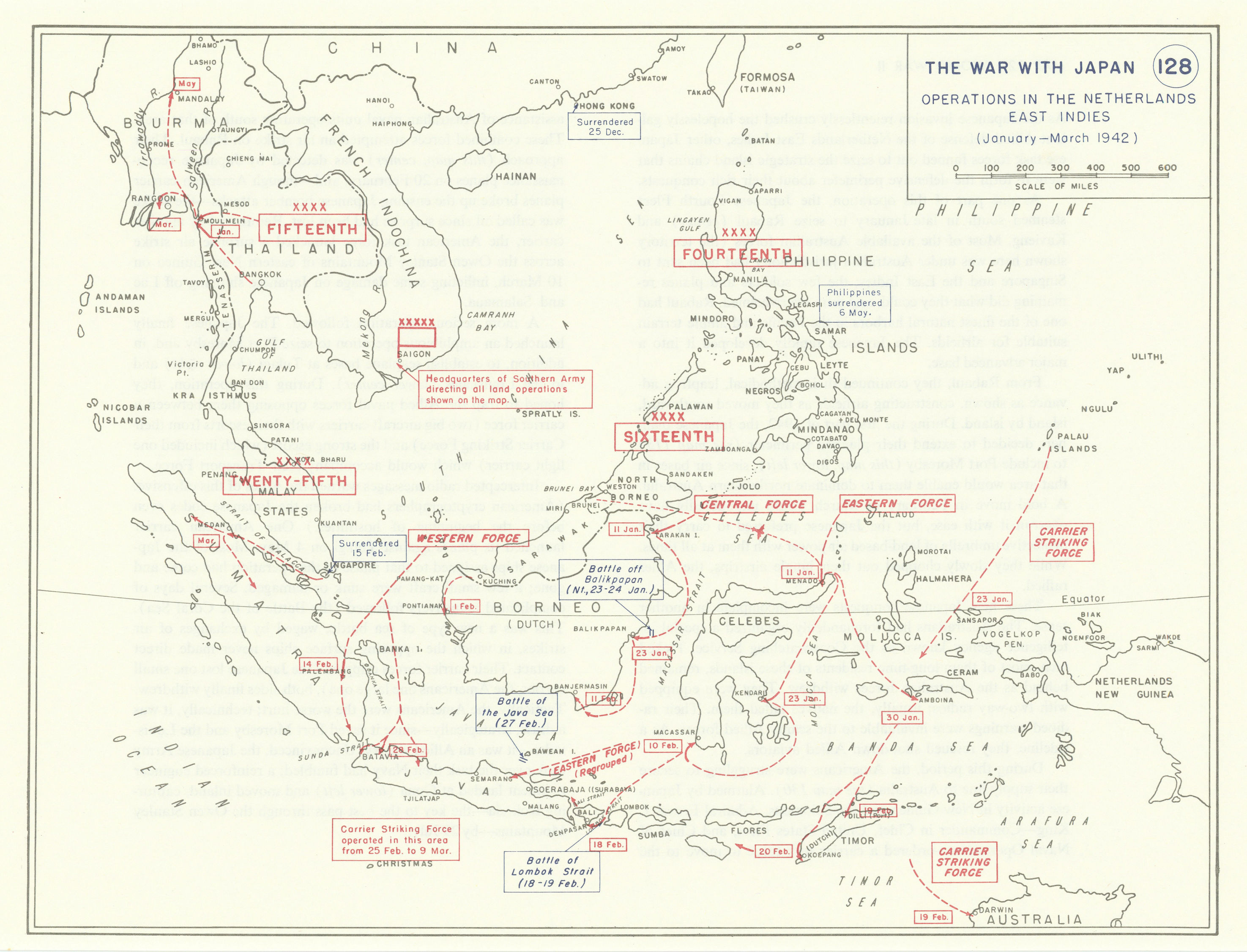 Associate Product World War 2. Jan-March 1942. Japanese Dutch East Indies Ops. Indonesia 1959 map