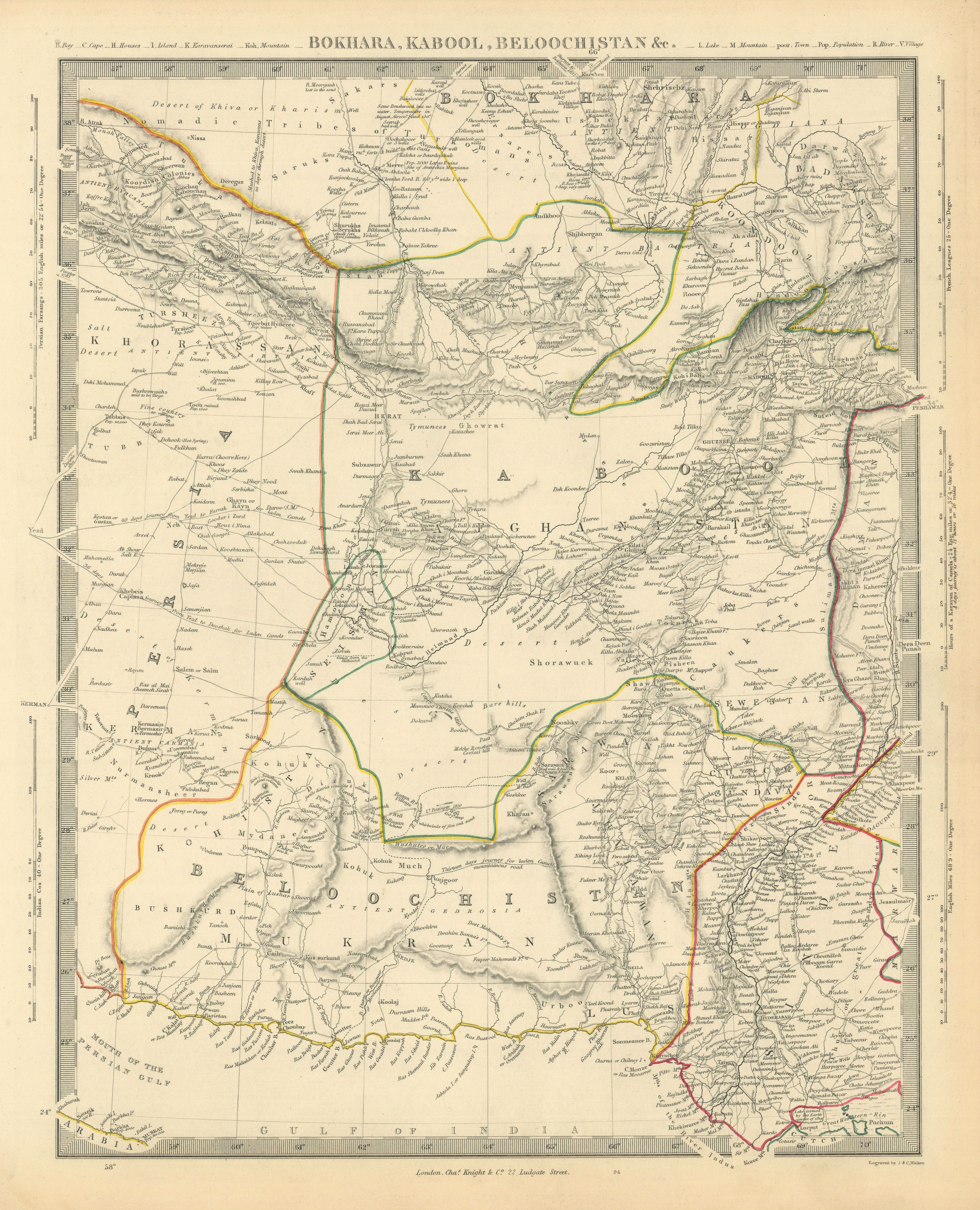 Associate Product BOKHARA KABUL & BALUCHISTAN. Afghanistan Khorassan Sinde Pakistan. SDUK 1851 map