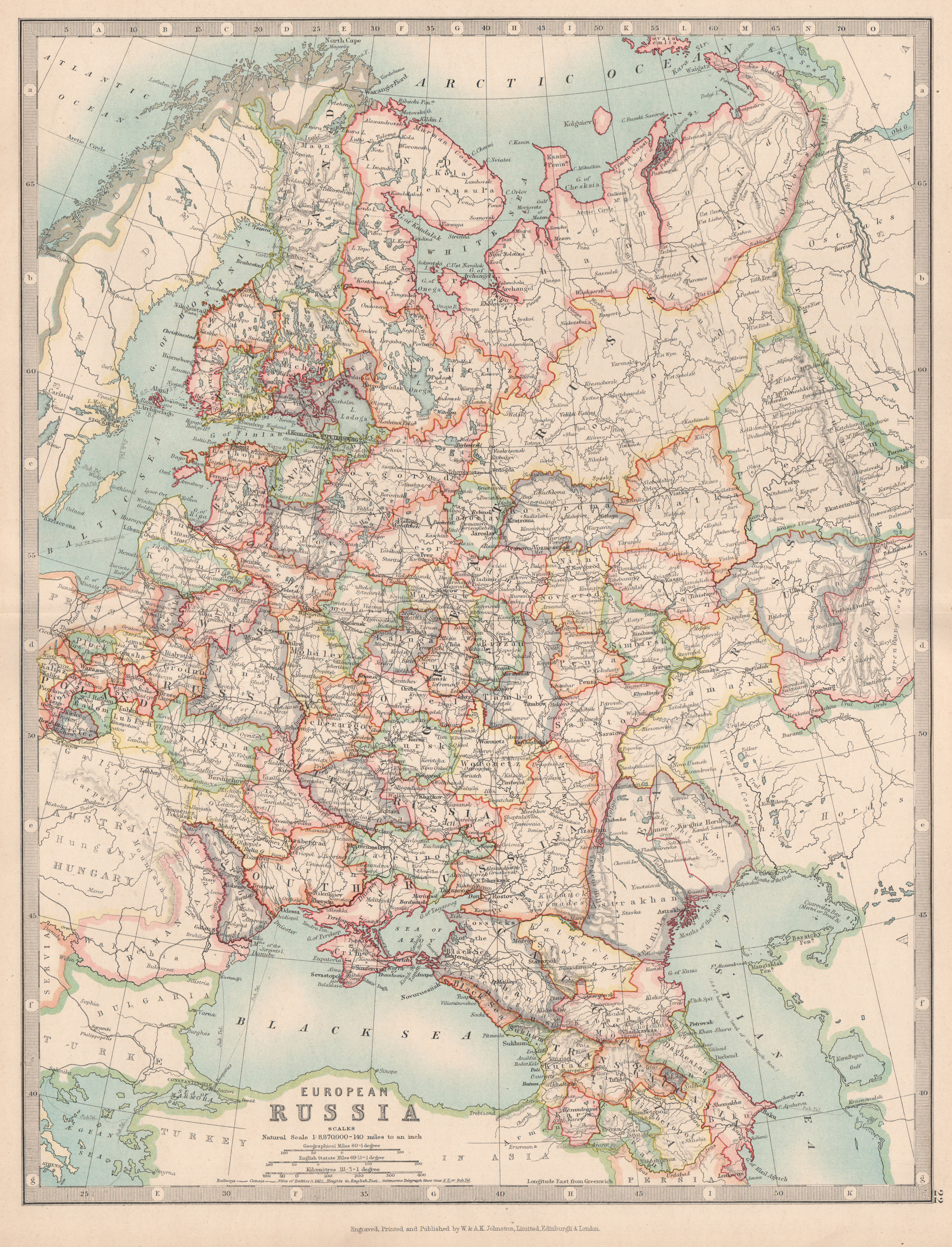 Associate Product EUROPEAN RUSSIA. 1812 Napoleonic battlefields are marked. JOHNSTON 1912 map