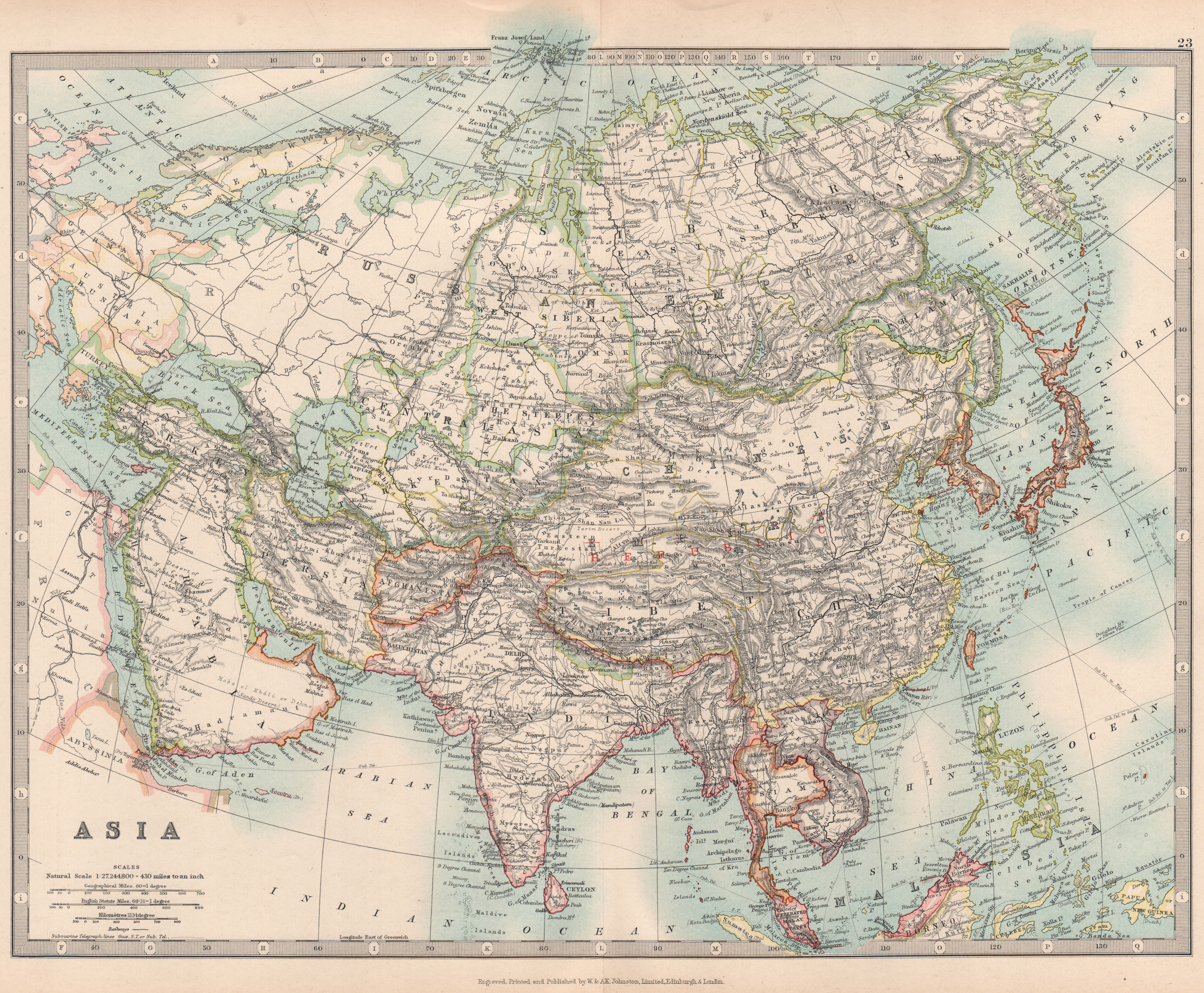 Associate Product ASIA Chinese Empire overprinted w/ Republic due to Emperor's abdication 1912 map
