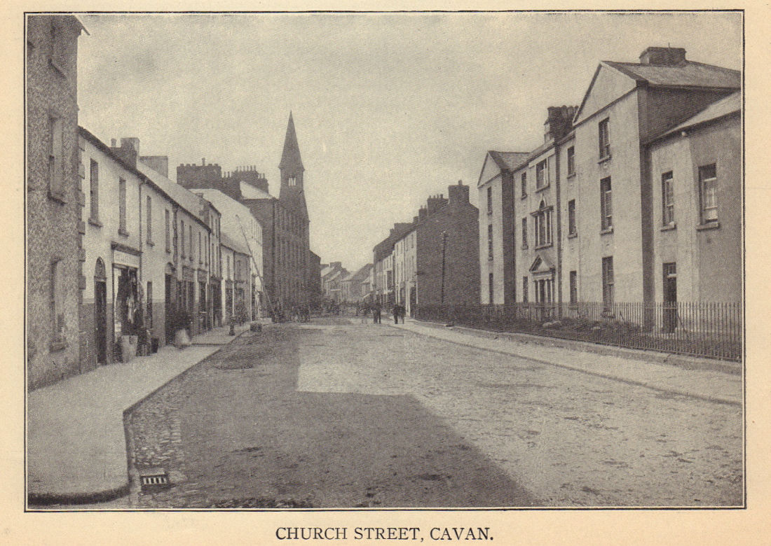 Church Street, Cavan. Ireland 1905 old antique vintage print picture