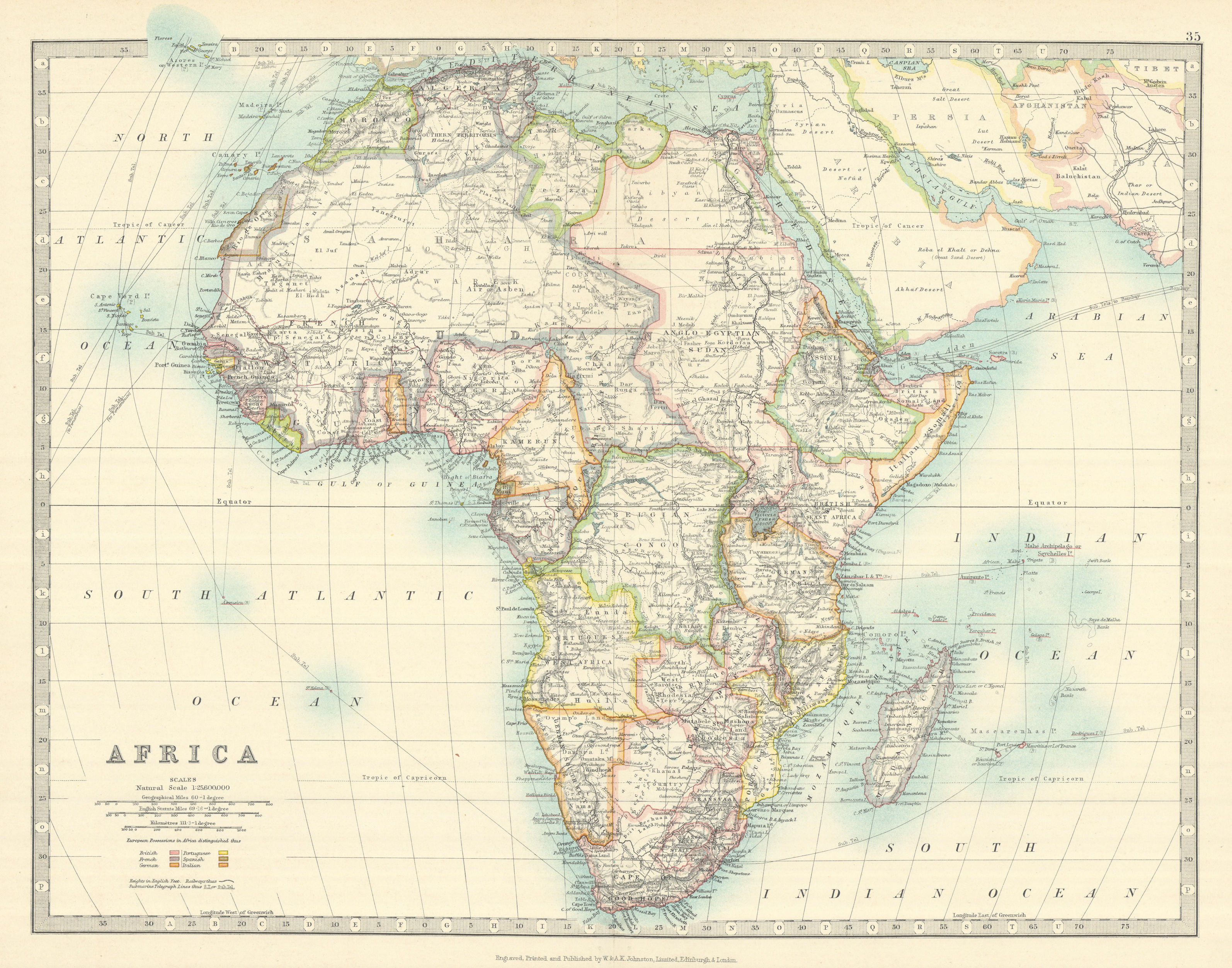 Africa | Old & antique Africa maps of the continent. Southern Africa ...