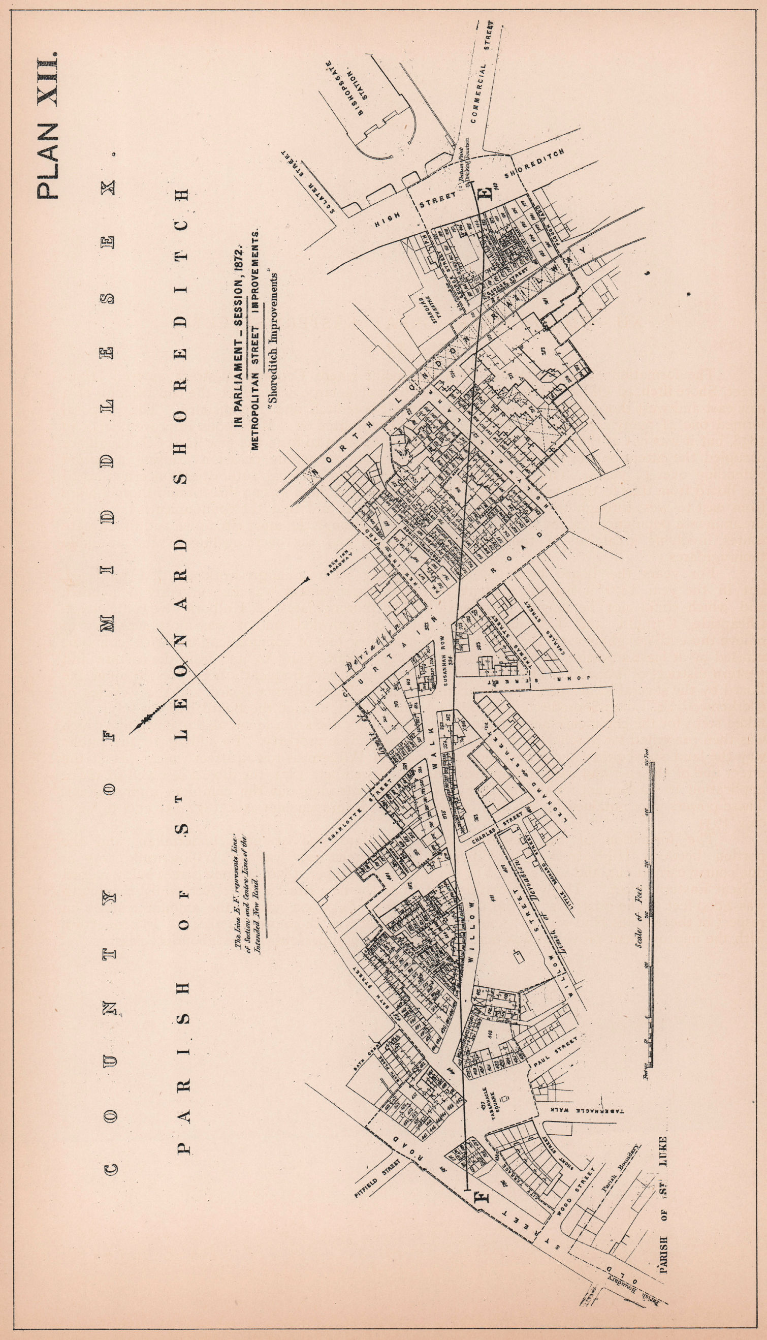 Associate Product 1872 Great Eastern Street development. Shoreditch High Street - Old St 1898 map
