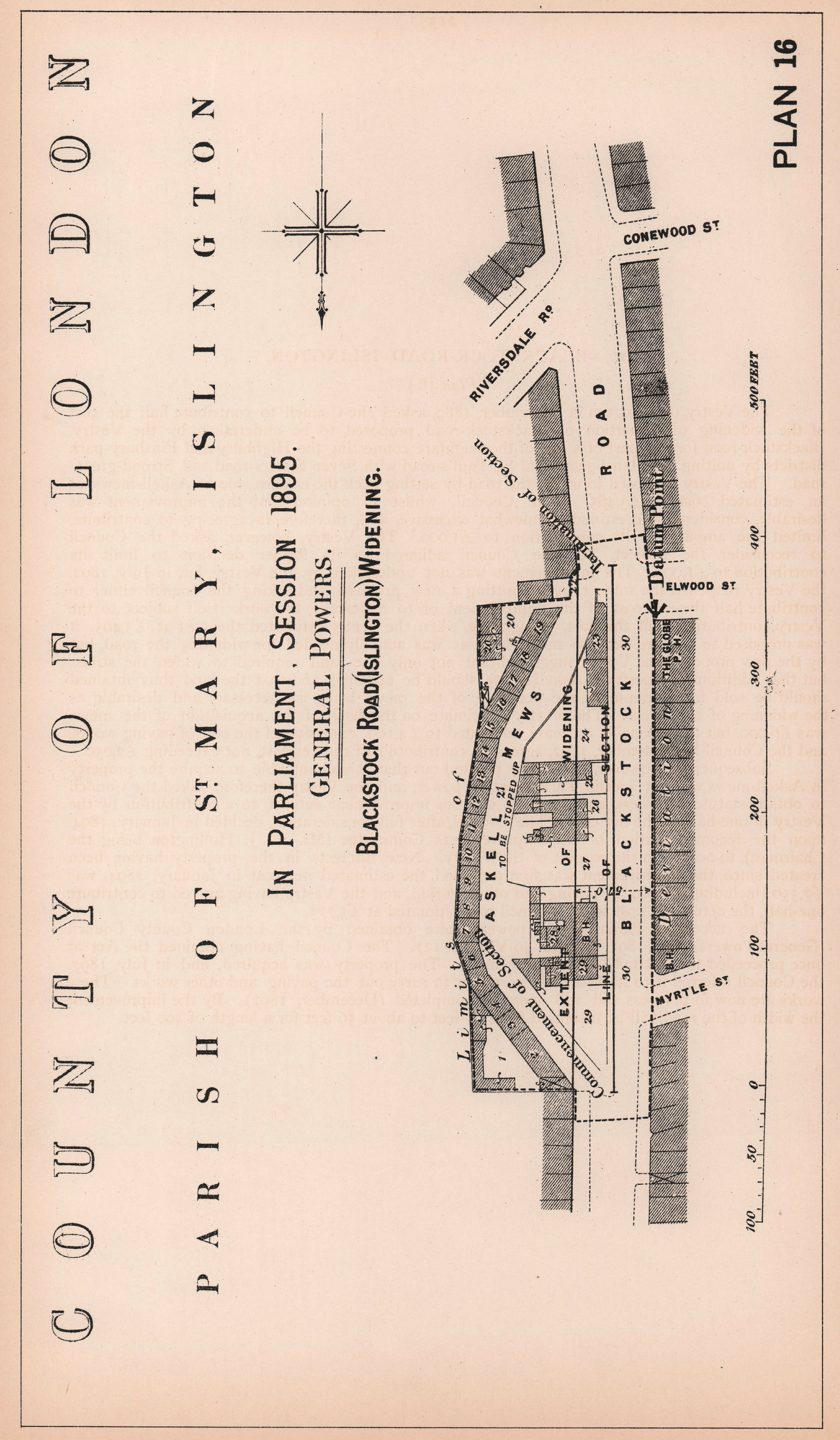 Associate Product 1895 Blackstock Road Islington widening. Elwood Street. Riversdale Road 1898 map