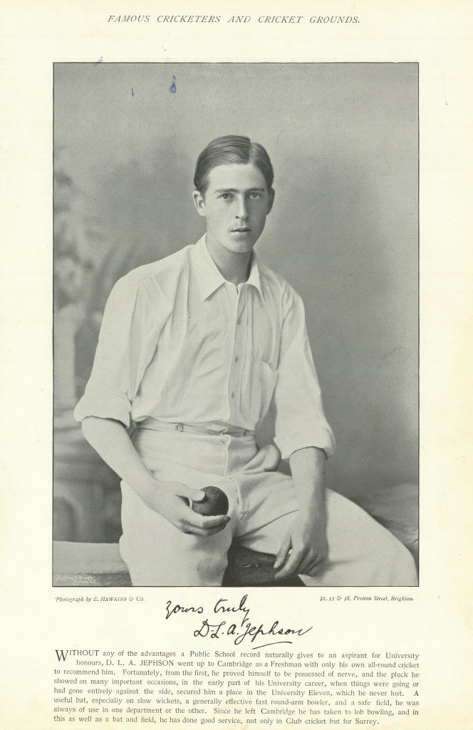 Digby Loder Armroid Jephson. Bastman & Lob bowler. Surrey cricketer 1895 print