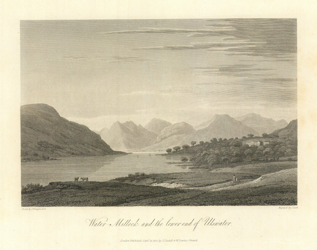 Watermillock & Ullswater. Joseph Farington. English Lake District. Cumbria 1816