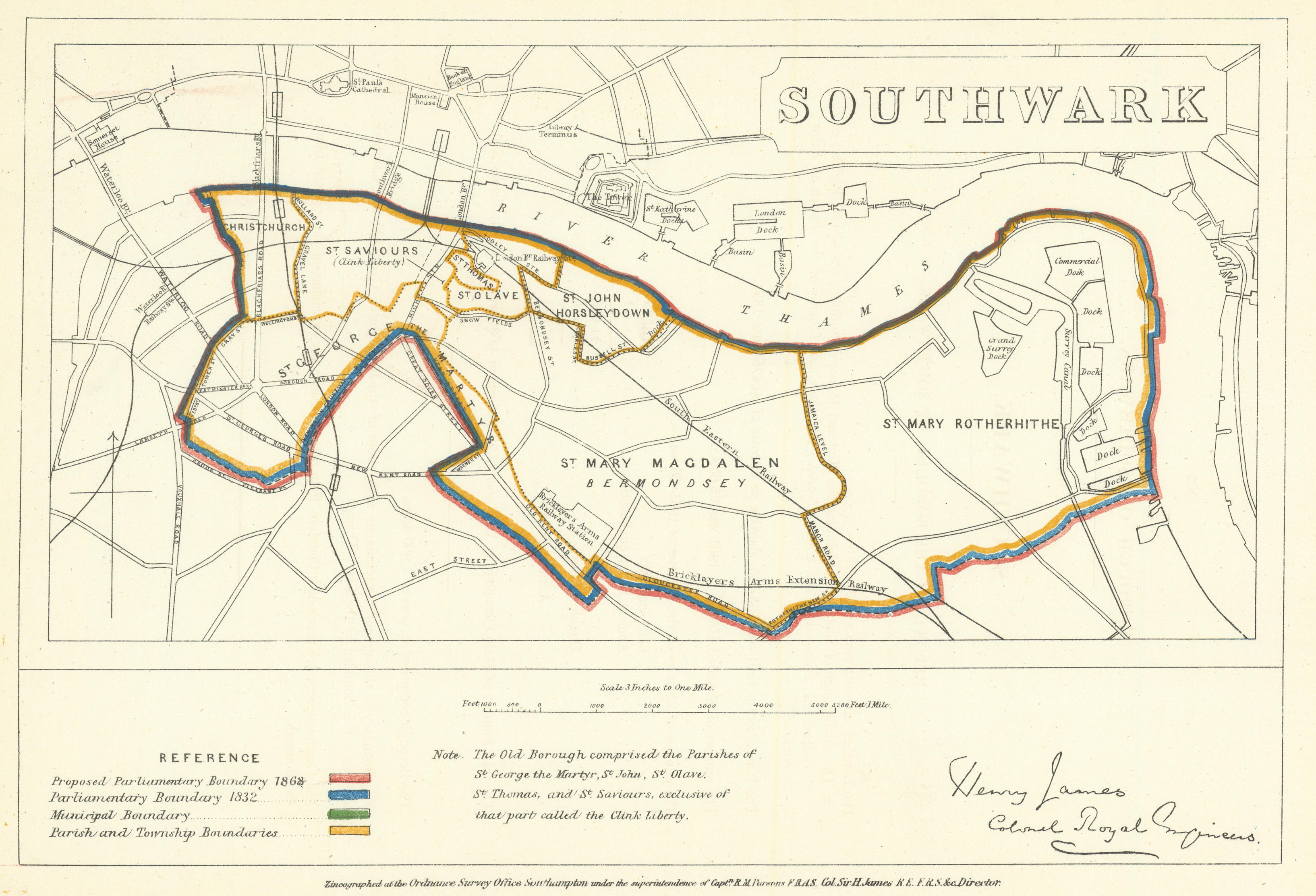 Hackney (New Borough), London. JAMES. Parliamentary Boundary Commission ...