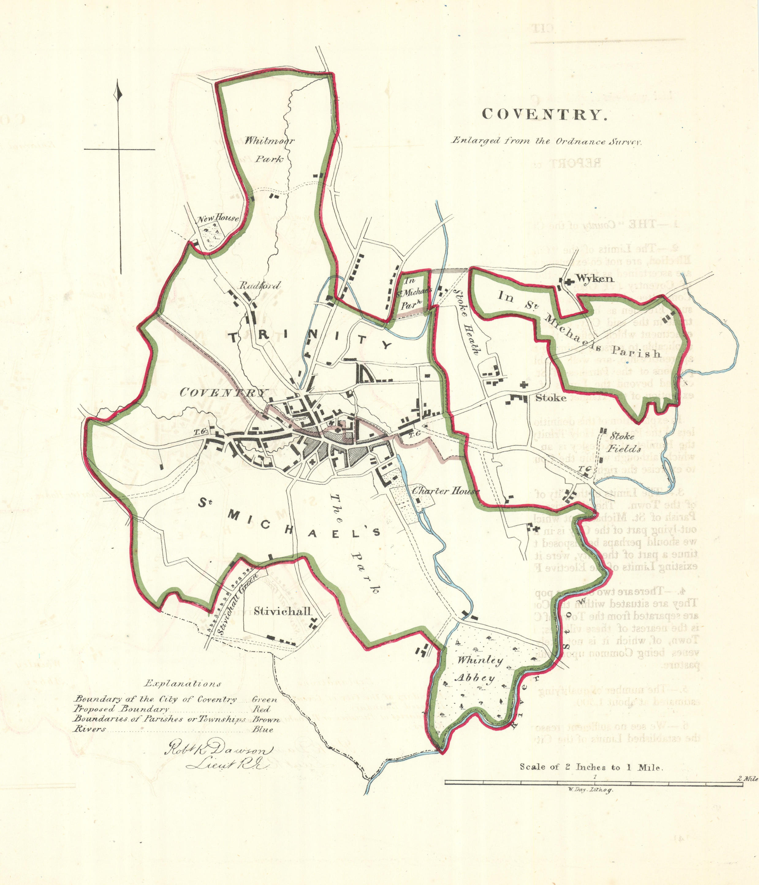 Associate Product COVENTRY borough/town/city plan. REFORM ACT. DAWSON 1832 old antique map chart