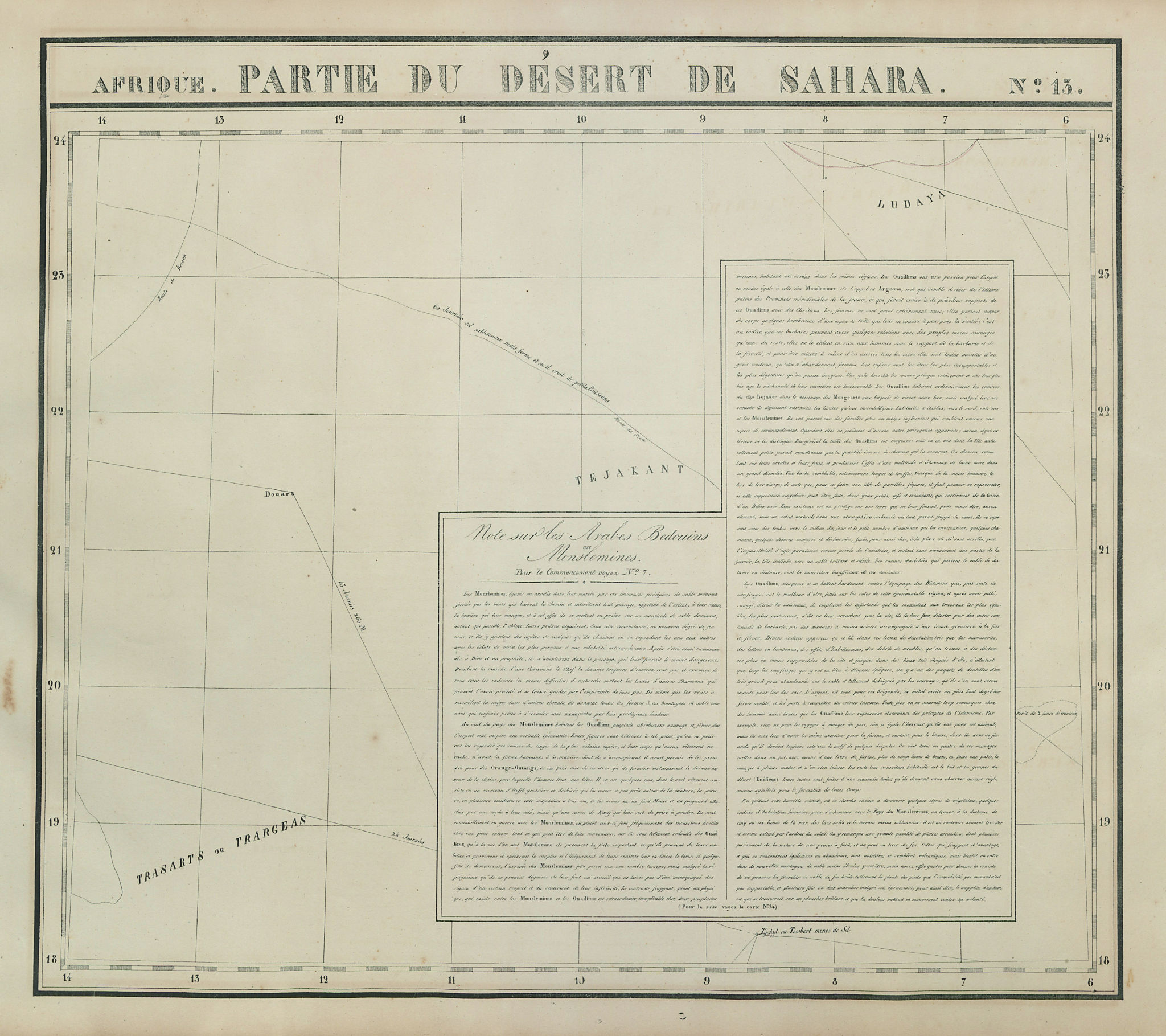 Associate Product Afrique. Partie du Désert de Sahara #13. Mauritania Mali. VANDERMAELEN 1827 map