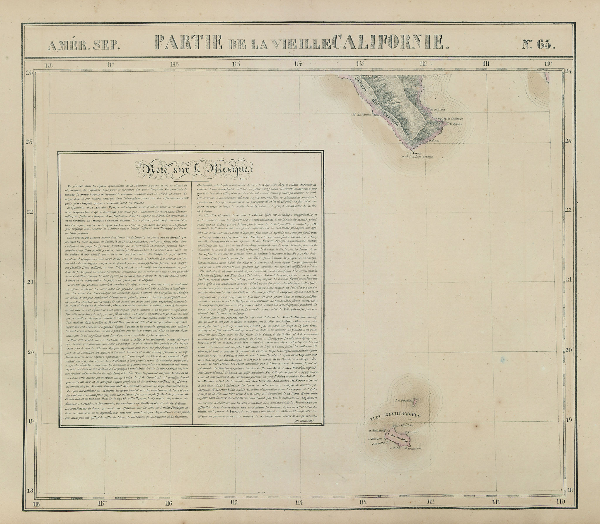 Associate Product Amér Sep Partie de la Vielle Californie #63 Cabo San Lucas VANDERMAELEN 1827 map