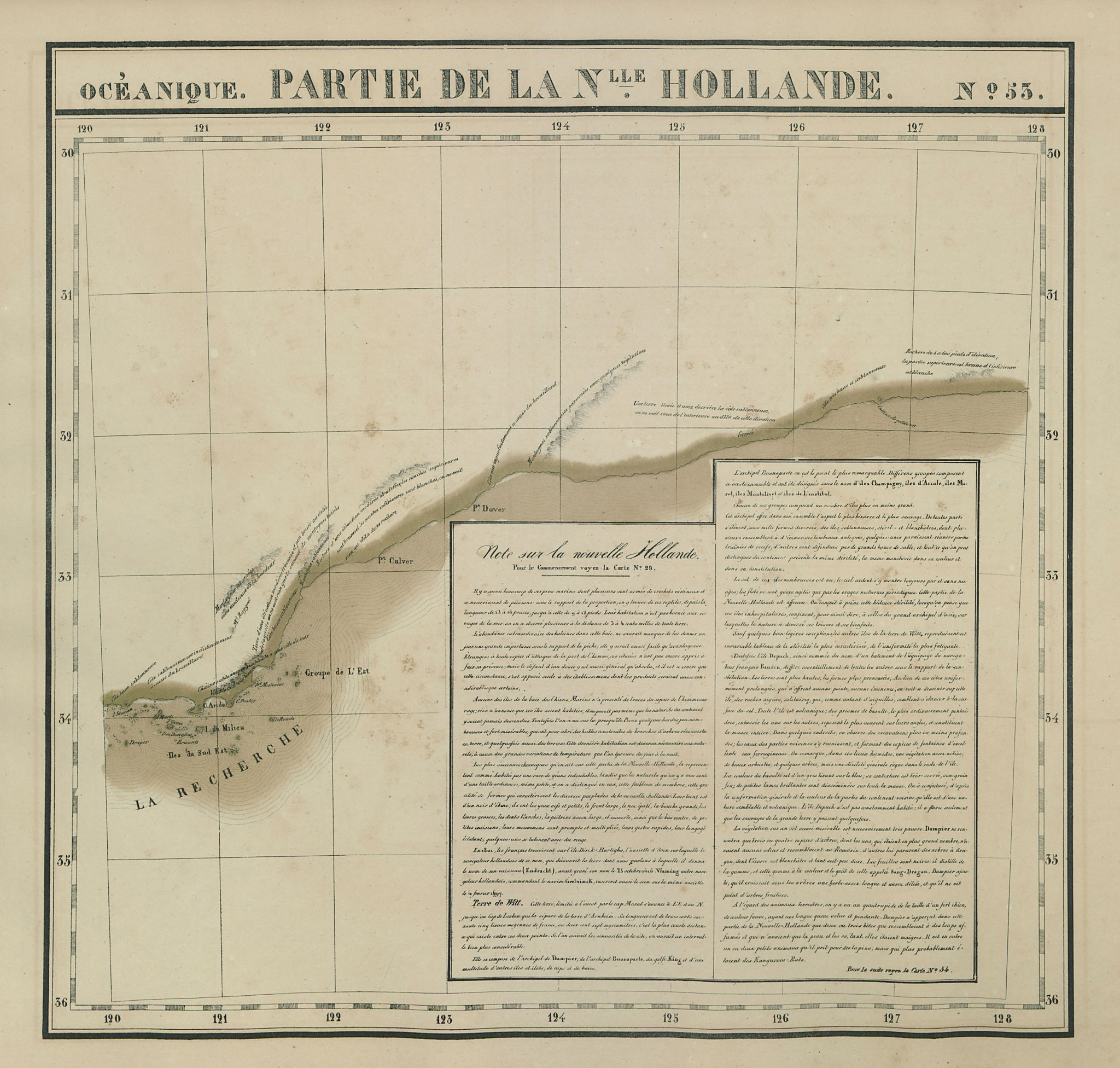 Associate Product Océanique Partie… Nle Hollande #53 W Australia Goldfields. VANDERMAELEN 1827 map