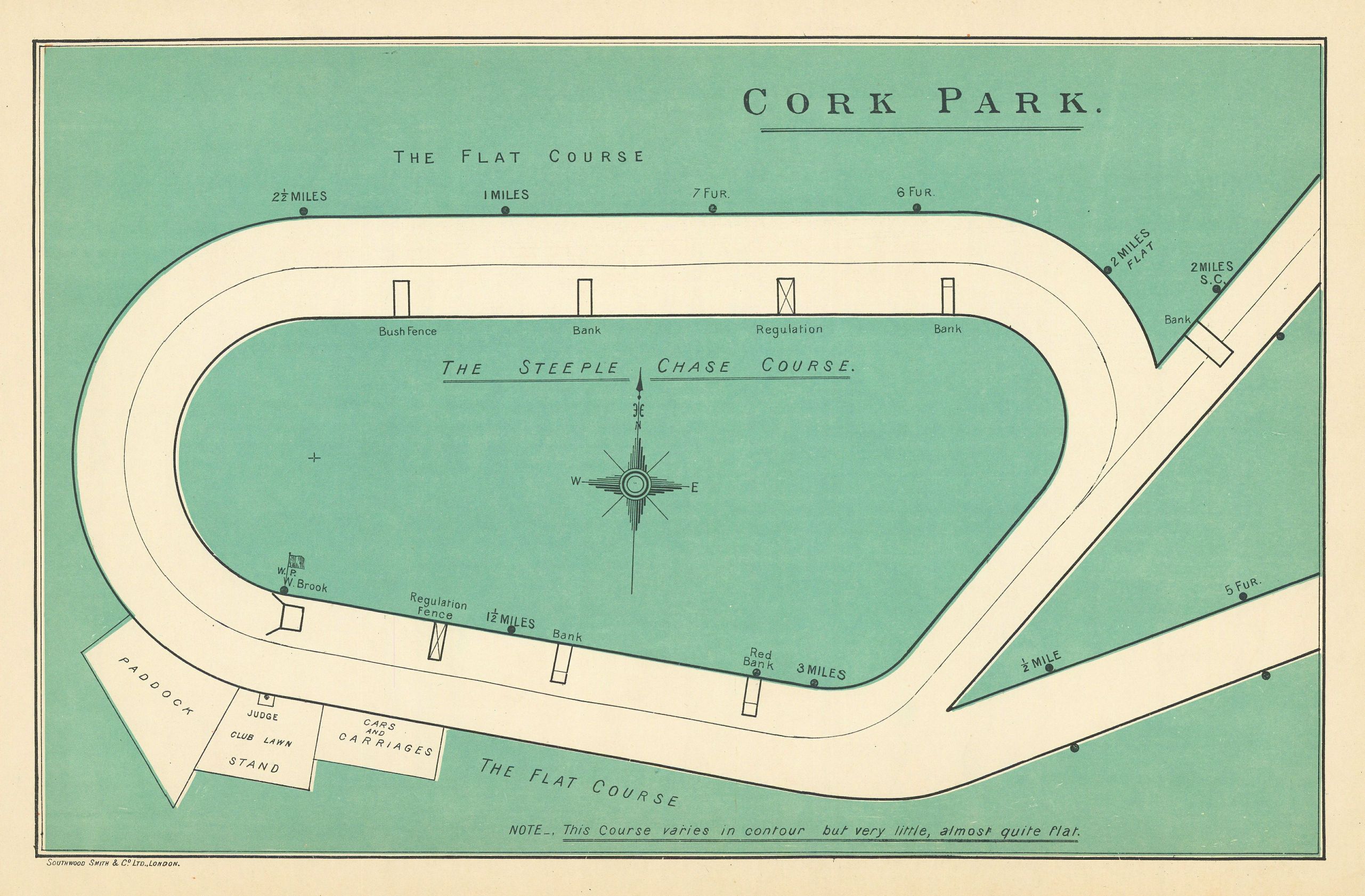 Associate Product Cork Park racecourse, Ireland. Closed 1917. BAYLES 1903 old antique map chart