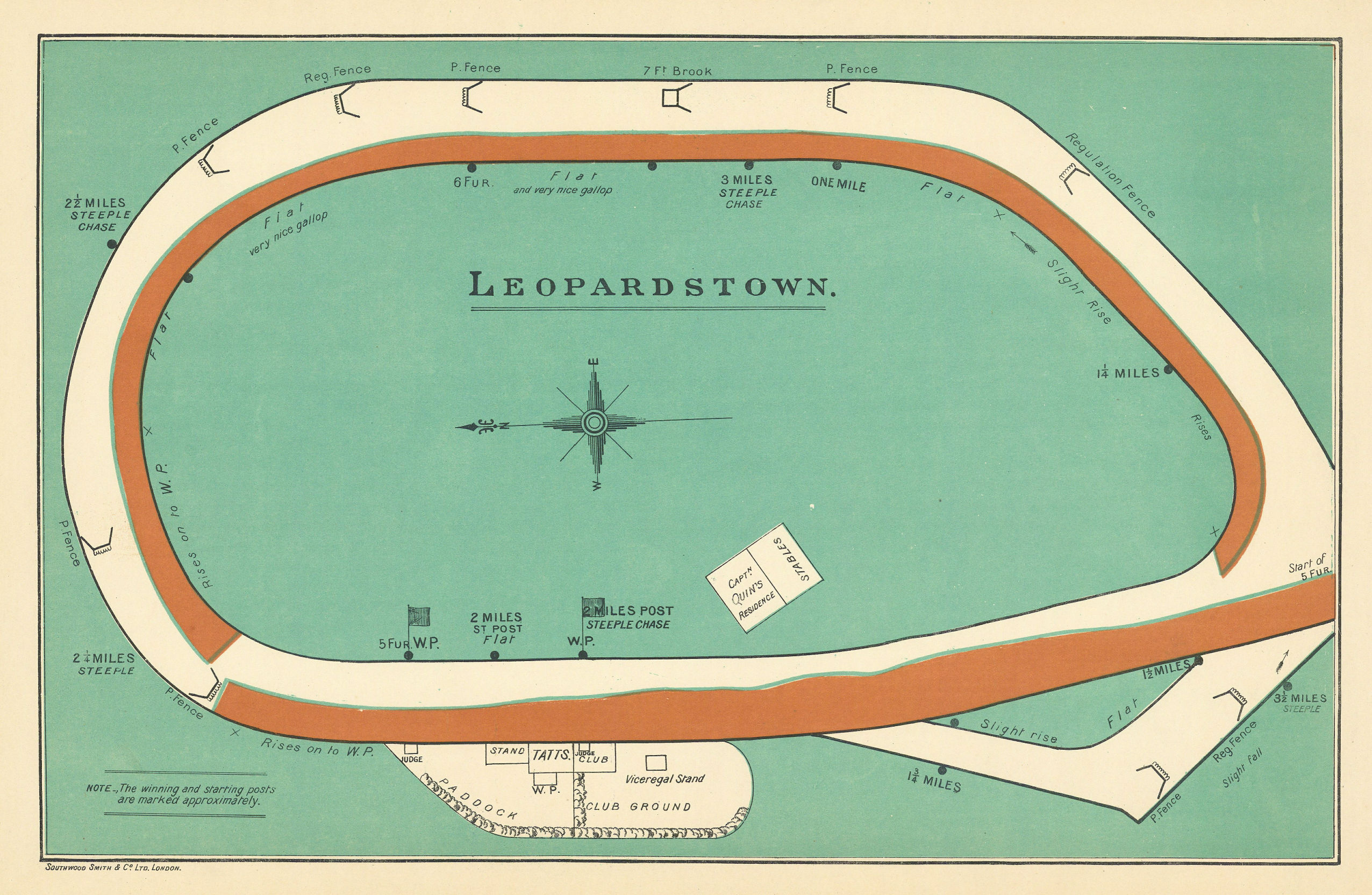 Associate Product Leopardstown racecourse, Ireland. BAYLES 1903 old antique map plan chart