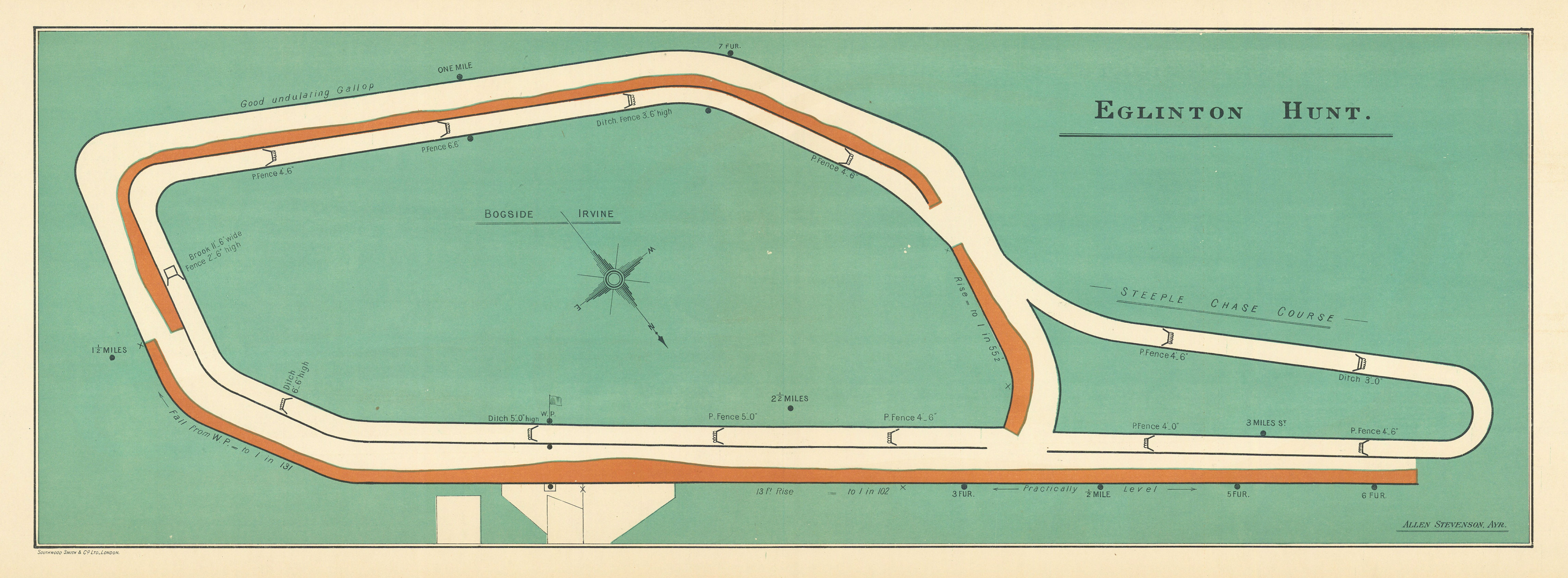 Associate Product Eglinton Hunt racecourse, Scotland. Bogside Irvine. Closed 1928. BAYLES 1903 map