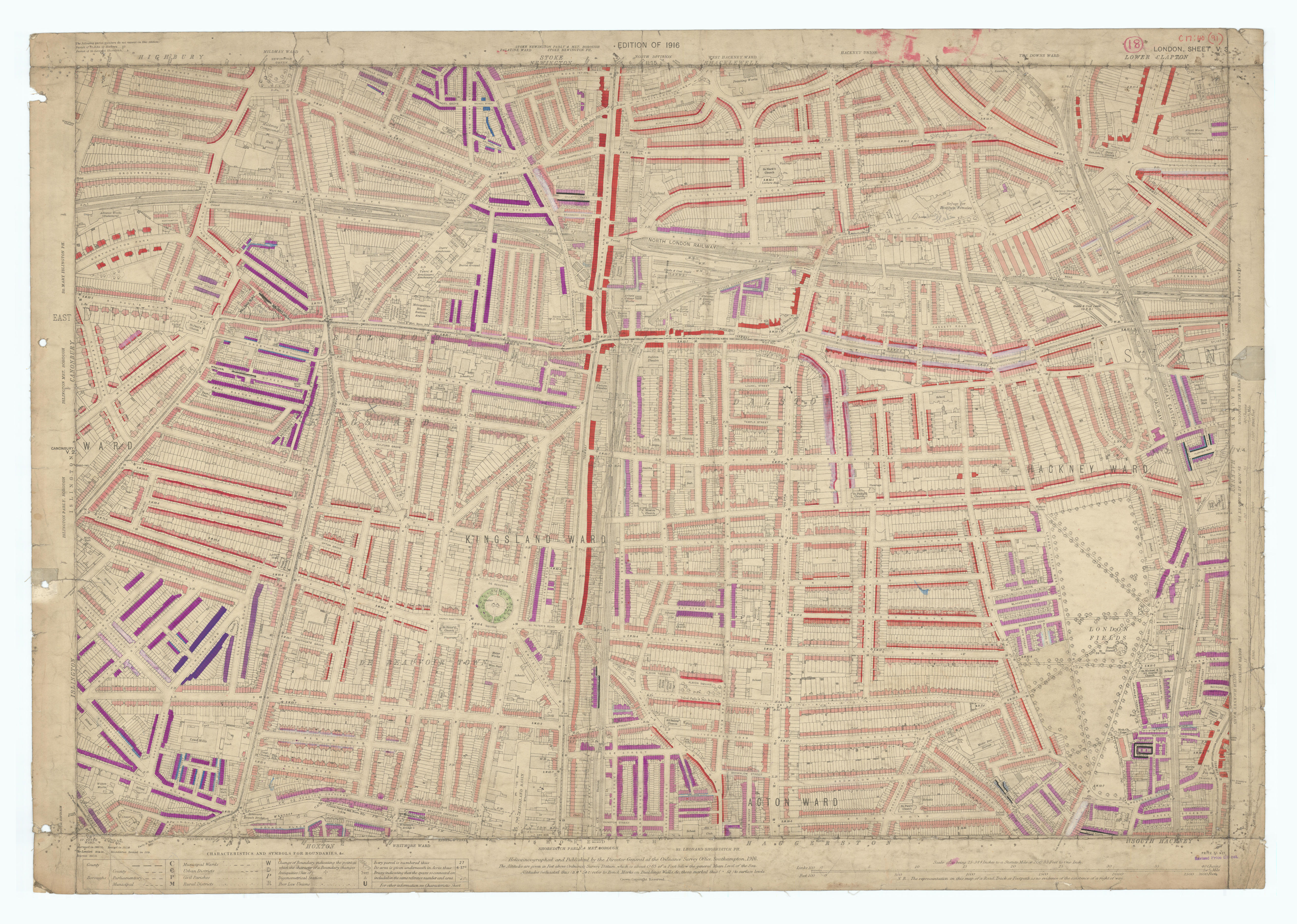 Associate Product LSE POVERTY OS PROOF MAP Hackney Downs - Kingsland - Dalston - Haggerston 1928