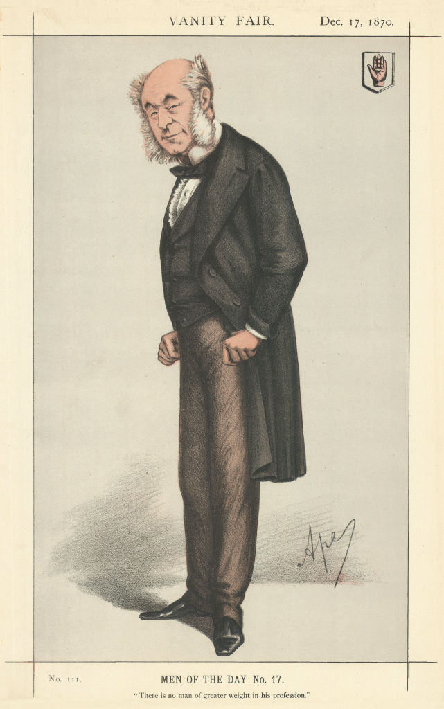 VANITY FAIR SPY CARTOON Sir William Fergusson 'There is no man of greater…' 1870