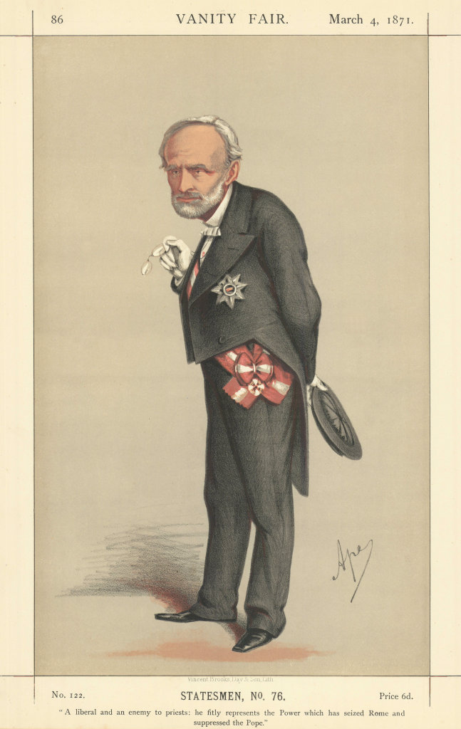 Associate Product VANITY FAIR SPY CARTOON Carlo Cadorna 'A liberal & an enemy of the priests… 1871