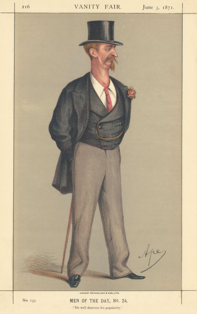 VANITY FAIR SPY CARTOON Eyre Massey Shaw 'He well deserves his popularity' 1871