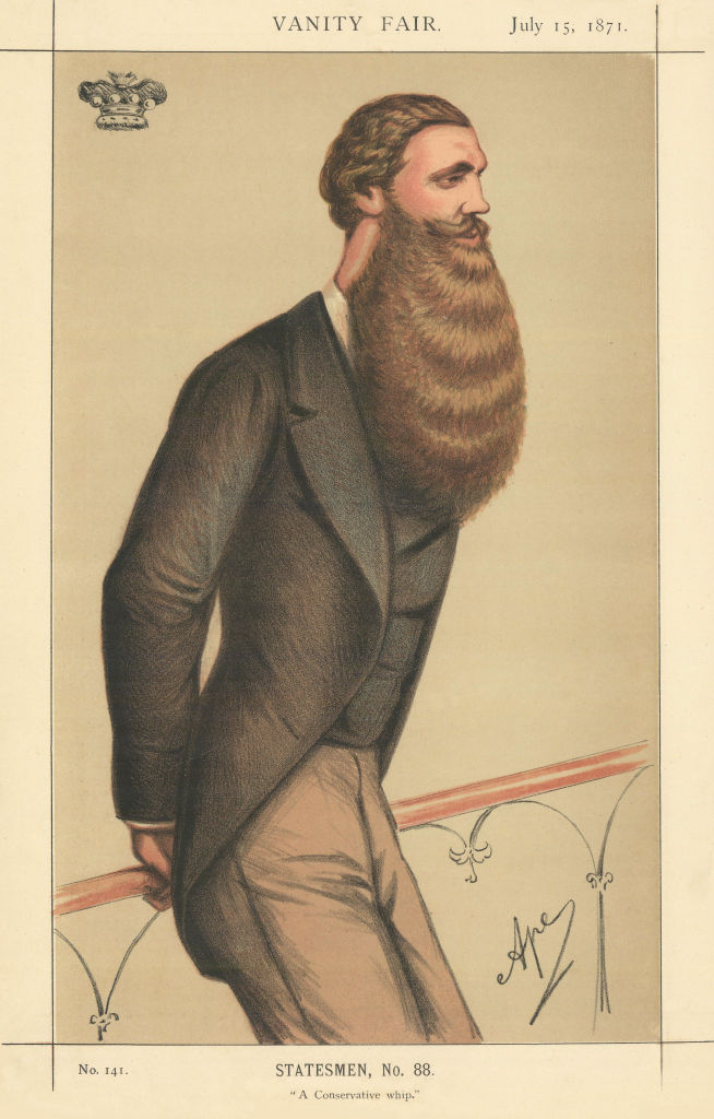 Associate Product VANITY FAIR SPY CARTOON Lord Skelmersdale 'A Conservative whip'. Ape 1871