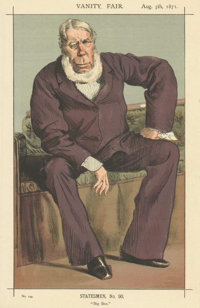 VANITY FAIR SPY CARTOON George Bentinck 'Big Ben' Politics. Coidé 1871 print