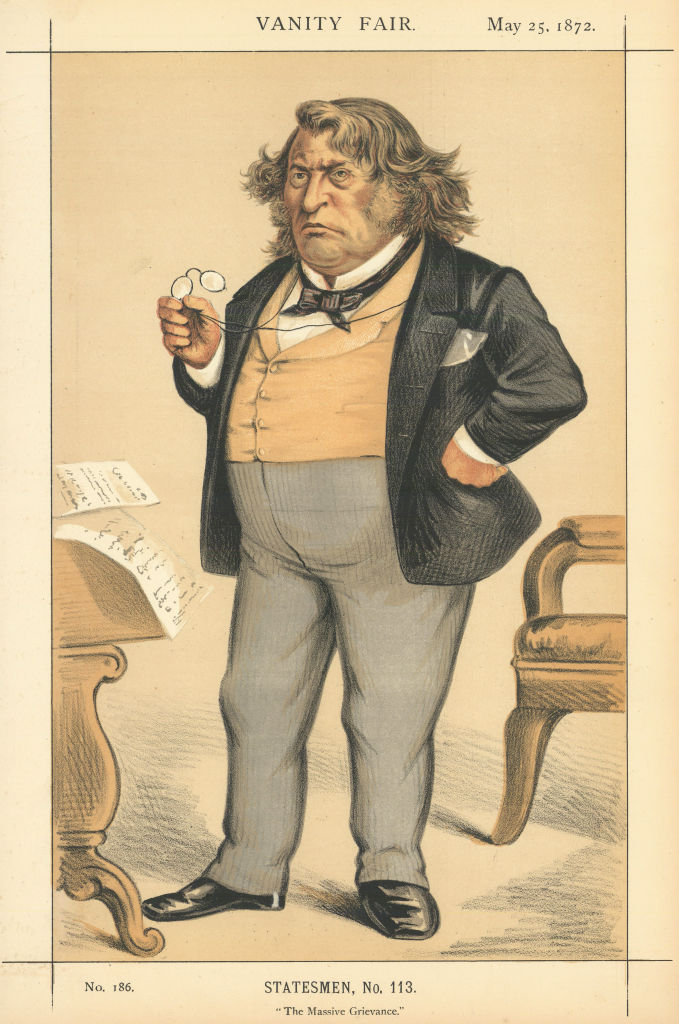 Associate Product VANITY FAIR CARTOON. Charles Sumner, US Senator 'The Massive Grievance'  1872