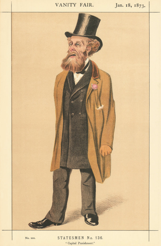 VANITY FAIR SPY CARTOON Charles S Gilpin 'Capital Punishment' Glos. Delfico 1873