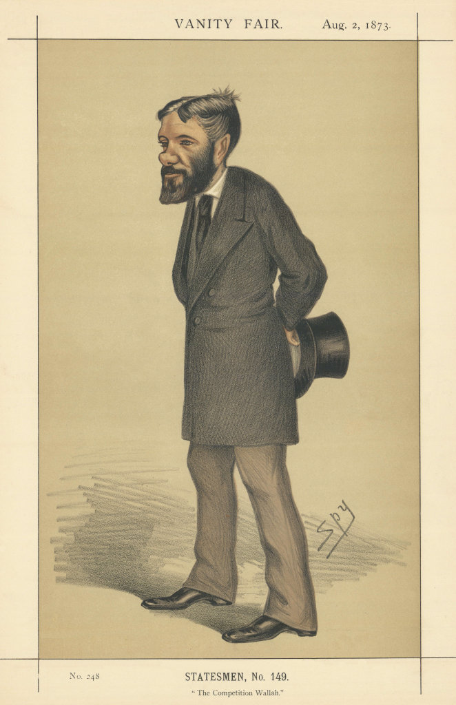 Associate Product VANITY FAIR SPY CARTOON George Otto Trevelyan 'The Competition Wallah' 1873