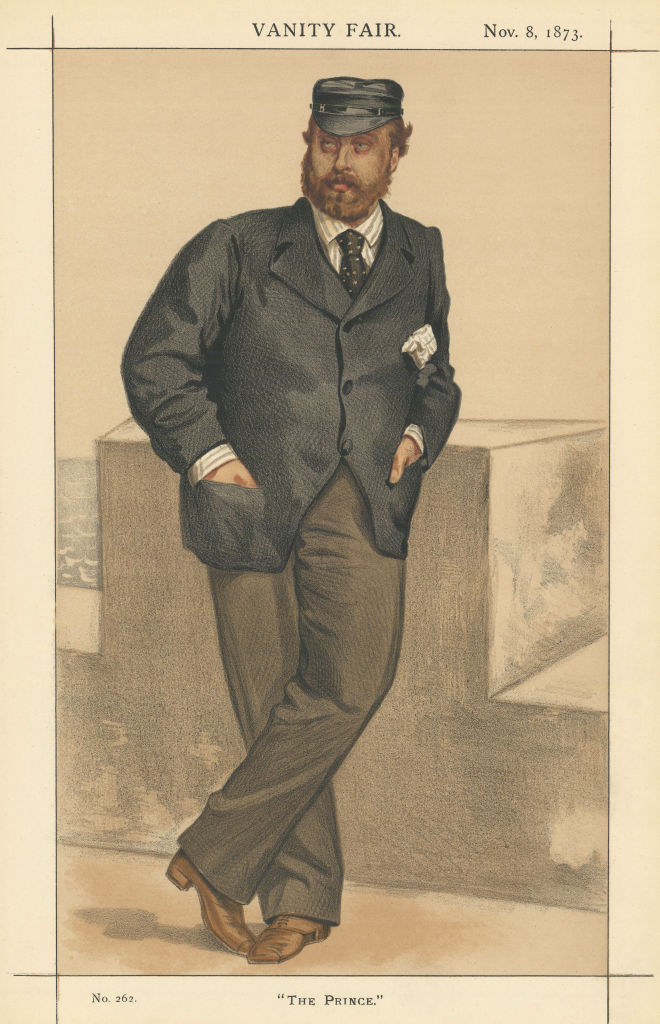 VANITY FAIR SPY CARTOON The Prince of Wales. Later King Edward VII. Coidé 1873