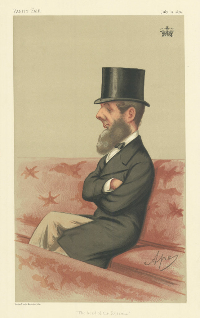 Associate Product VANITY FAIR CARTOON. The Duke of Bedford 'The head of the Russells' Beds 1874