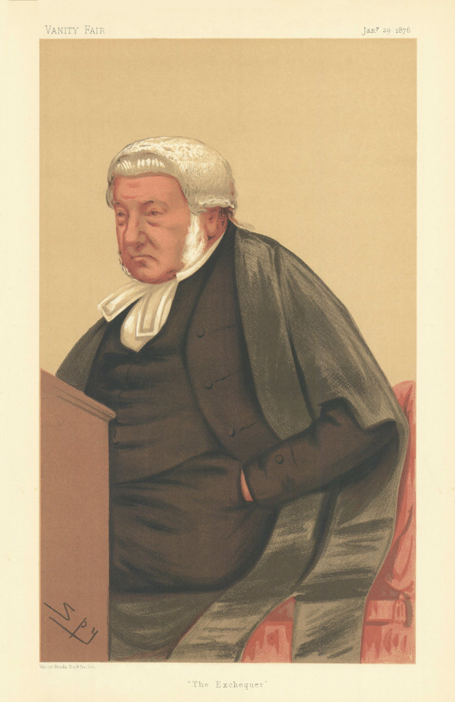 VANITY FAIR SPY CARTOON George Bramwell, 1st Baron 'The Exchequer' Judge 1876