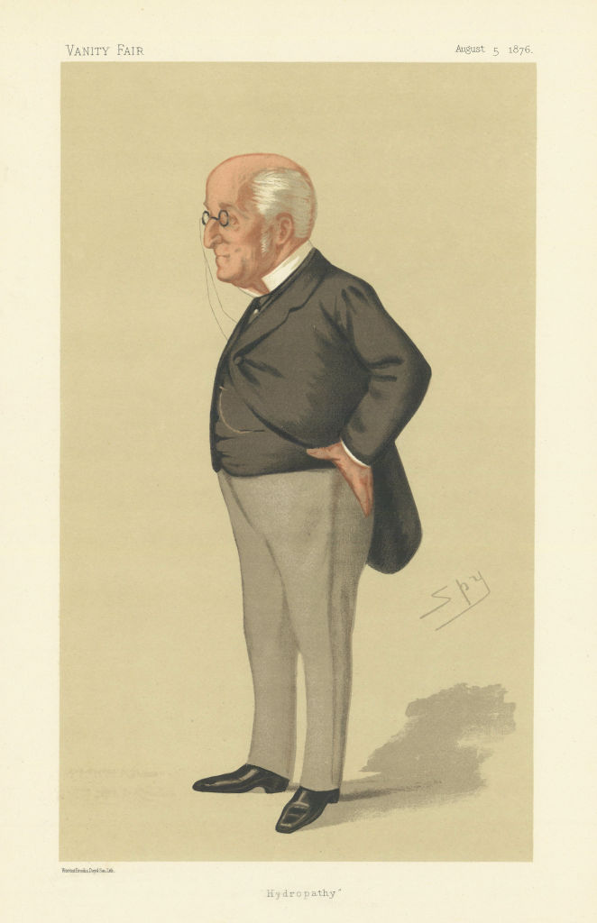 Associate Product VANITY FAIR SPY CARTOON James Manby Gully 'Hydropathy' Doctor. Water cure 1876