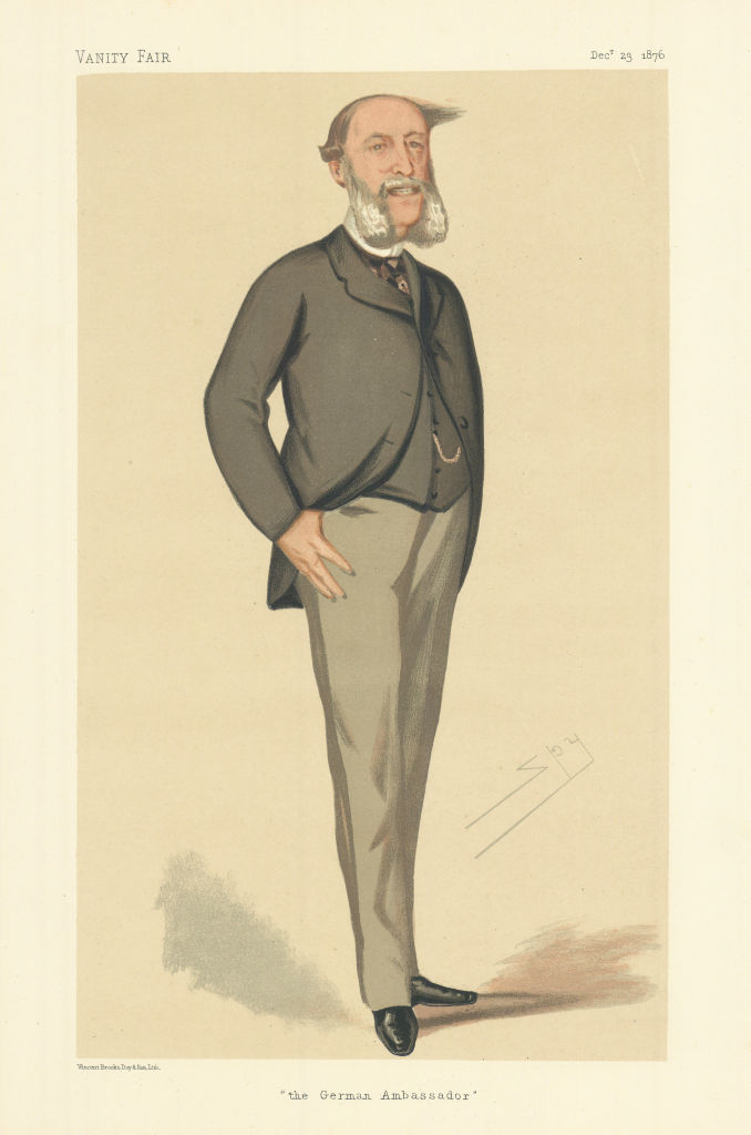 Associate Product VANITY FAIR SPY CARTOON George Herbert Munster 'the German Ambassador' 1876