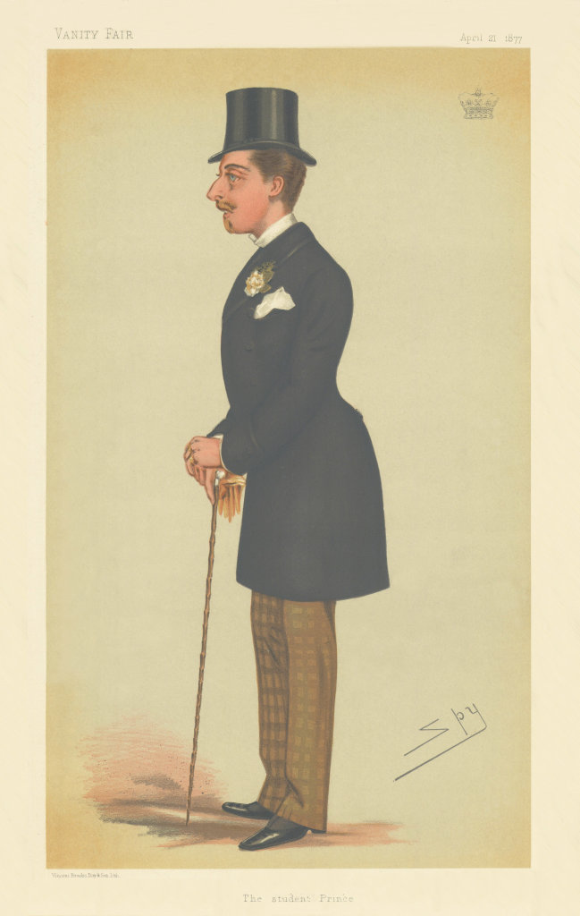 Associate Product VANITY FAIR SPY CARTOON. HRH Prince Leopold 'The student Prince' Royalty 1877