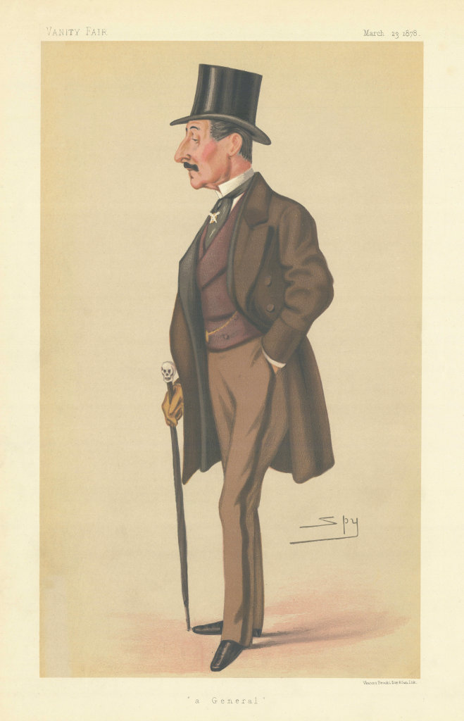 VANITY FAIR SPY CARTOON Sir Charles Hastings Doyle 'A General' Military 1878