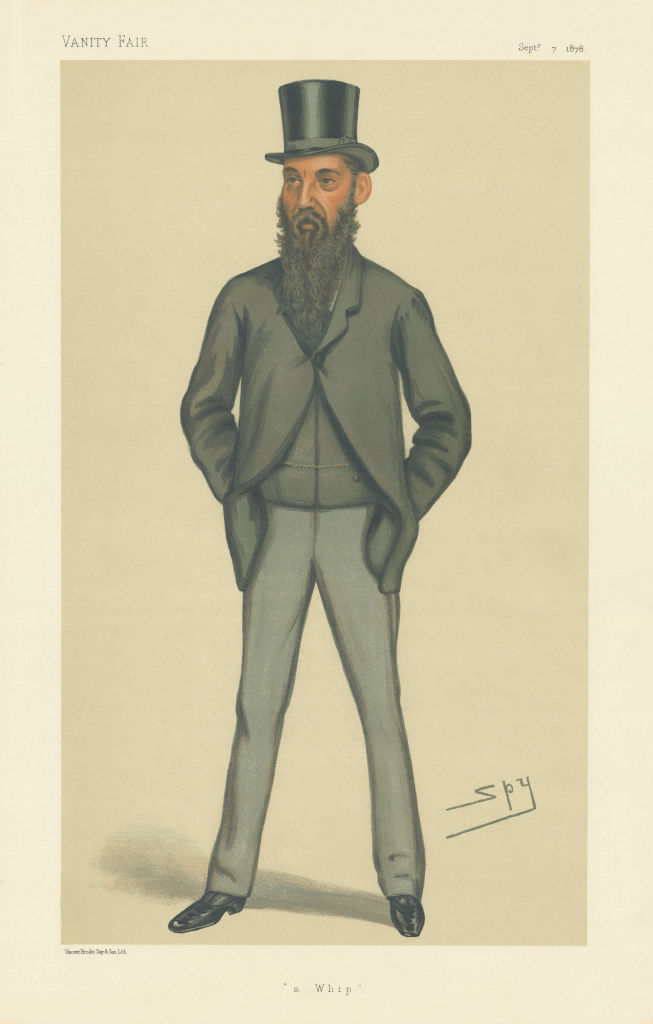 VANITY FAIR SPY CARTOON William Edwardes, 4th Baron Kensington 'a Whip' 1878