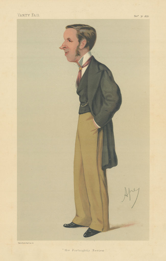 VANITY FAIR SPY CARTOON. John Morley 'The Fortnightly Review' Journalists 1878