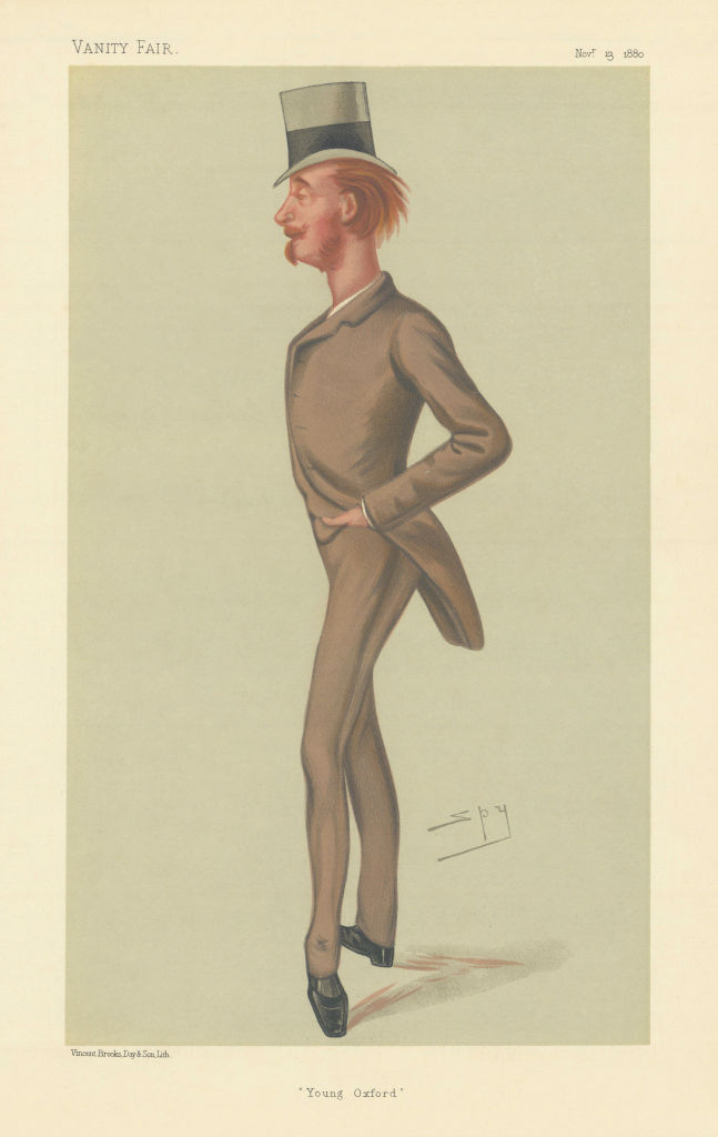 Associate Product VANITY FAIR SPY CARTOON Viscount Lymington 'Young Oxford' Hampshire 1880 print