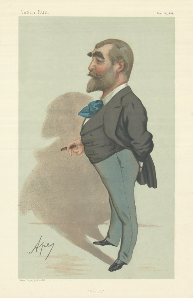 VANITY FAIR SPY CARTOON Francis Cowley "F.C." Burnand 'Punch' Newspapers 1881