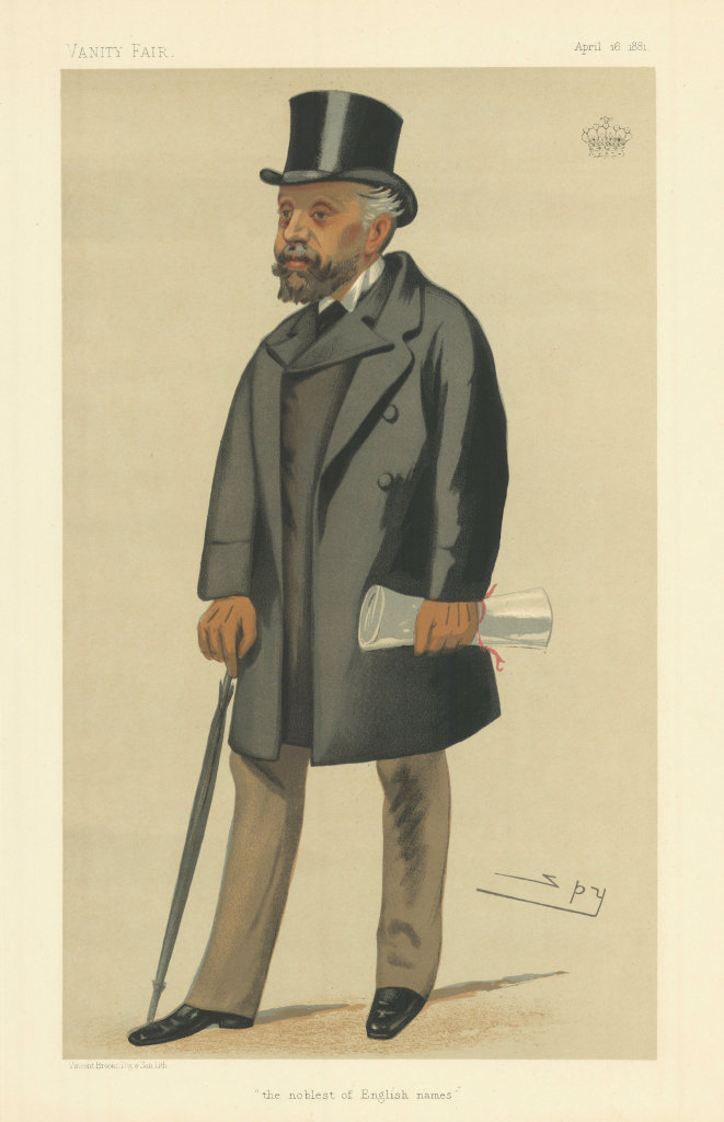 VANITY FAIR SPY CARTOON. Earl Nelson 'the noblest of English names' Wilts 1881