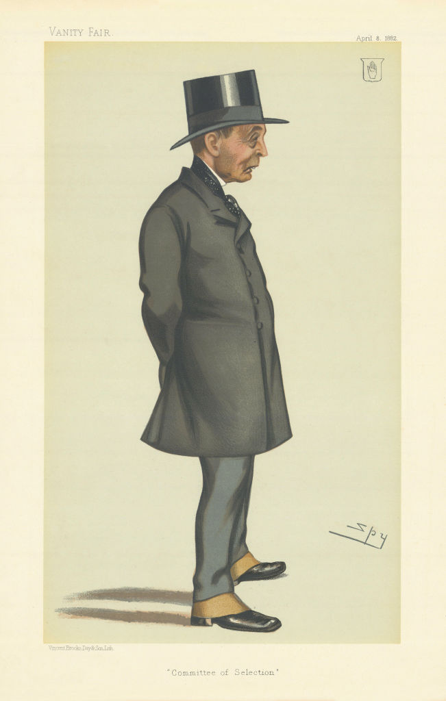 VANITY FAIR SPY CARTOON Sir John Mowbray 'Committee of Selection' Durham MP 1882